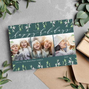 Sage d'hiver Carte de collage photo de vacances