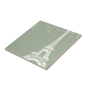 Sage Eiffel Tower Ceramic Tiles