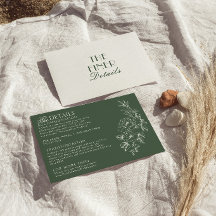 Sage Emerald Green Floral Boho Wedding Details