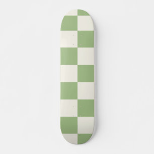 Sage et Crème Motif Skateboard vérifiés