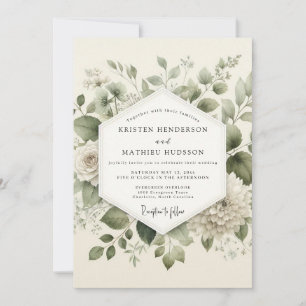 Sage Ethereal Botanical Wedding Invitation