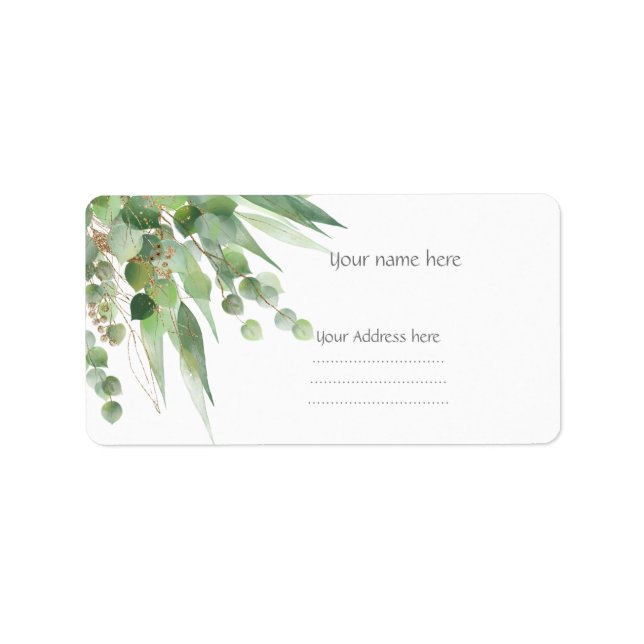 Sage Eucalyptus ADDRESS LABELS (Front)