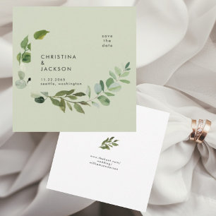 Sage Eucalyptus Wedding Save the Date 