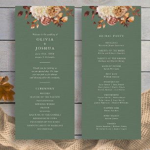 Sage Fall Wedding Program