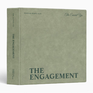 Sage Faux Leather Engagement Wedding Album Binder