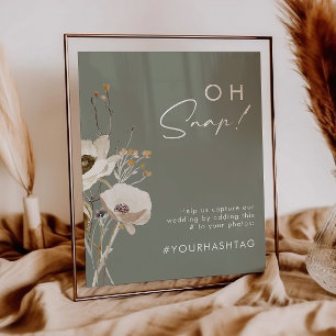 Sage Fleur Sauvage Fantaisiste Oh Snap Affiche Has