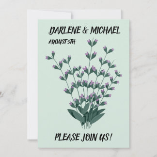 SAGE Floral custom wedding invitations