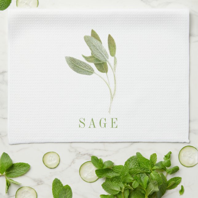 SAGE FRAIS serviette de cuisine (Plié)