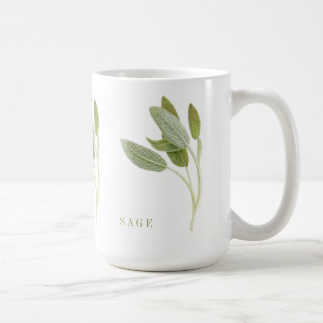 SAGE FRAIS Tall White Mug (Droite)