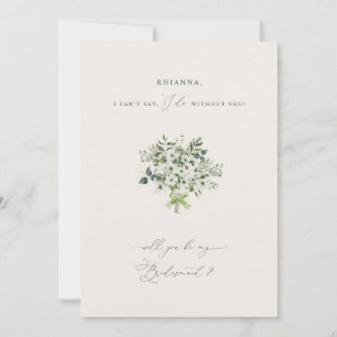 Sage Garden Bridesmaid Proposal Invitation Card