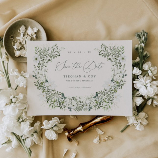 Sage Garden Enregistrer La Date Mariage Faire-part (Créateur téléchargé)