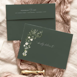 Sage Garden Return Addressed Invitation Envelope