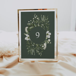 Sage Garden Table Number Wedding Reception Sign