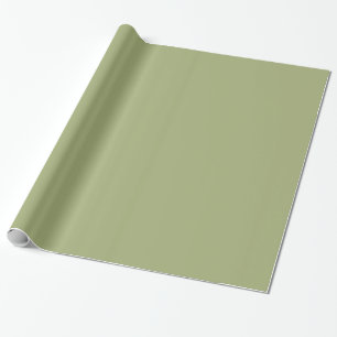 Sage Grass Green Solid Color Wrapping Paper