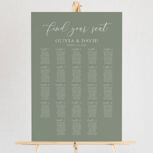 Sage Green 23 Tables Find Your Seat Seating Chart