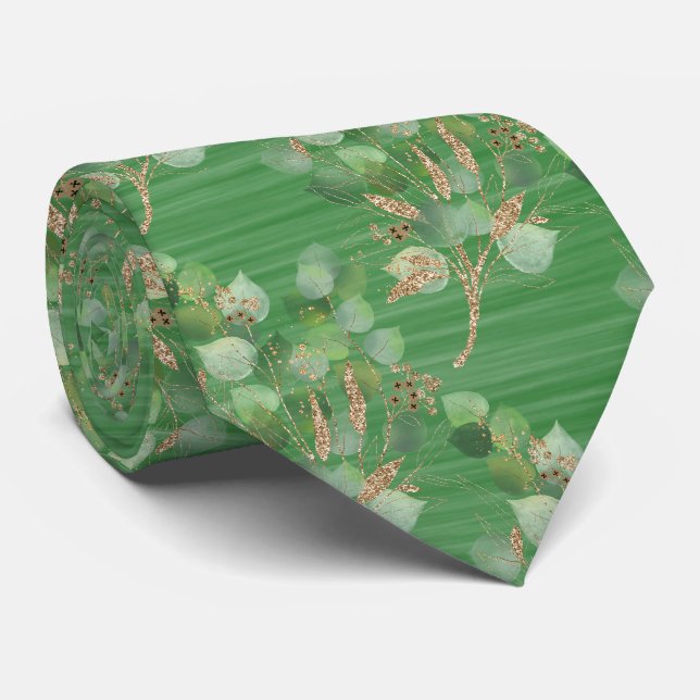 SAGE GREEN 2 BOTANIQUE EUCALYPTUS MENUS CRAVATE (Roulé)