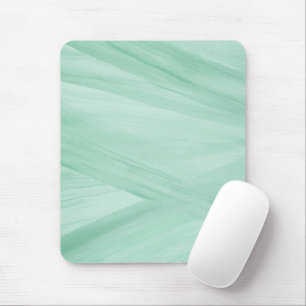 Sage Green Abstract Lines Brushstrokes Pattern Mouse Pad
