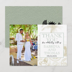 Sage Green Afrique du Sud Mariage Photo Merci