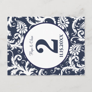 Sage Green and Aqua Table Number Postcard