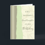 Sage Green and Beige Granddaughter Birthday Card<br><div class="desc">Birthday card for granddaughter with modern and simple sage green and beige design and thoughtful verse.</div>