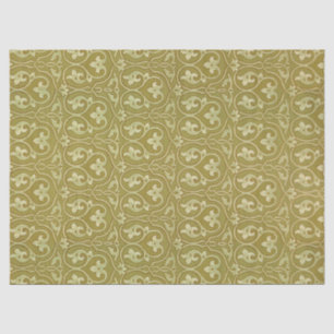 Sage Green and Gold Art Nouveau Pattern Tissue Paper