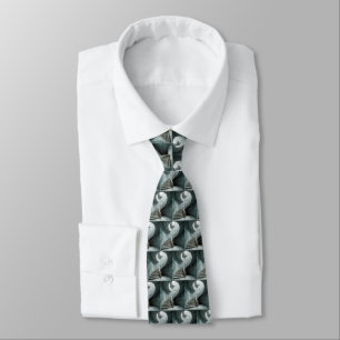 Sage Green and Grey Marble Spiral Staircase Tie