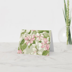 Sage Green and Pink Magnolias Mother's Day Holiday Card