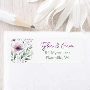 Sage Green and Plum Purple Botanical Wedding