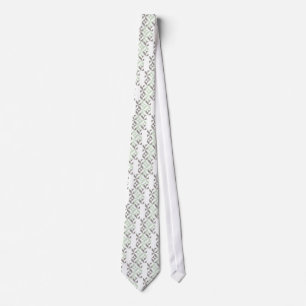 Sage Green and Silver Geometric ZigZag Tie