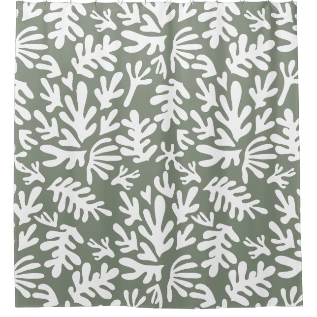 Sage Green and white abstract boho Modern Pattern (Front)