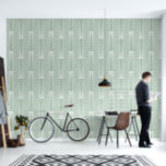 Sage green and white art deco pattern wallpaper<br><div class="desc">An elegant white art deco pattern over a changeable sage green background. By changing the background colour against the white pattern,  you can create the colour combination that matches your decor.</div>