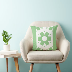 Sage green and white Decor  Throw Pillow