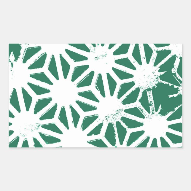 Sage green and white geometric pattern sticker (Front)