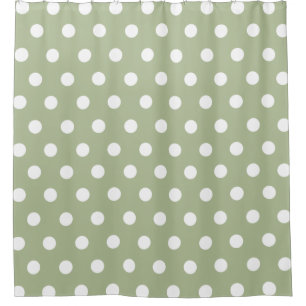 Sage Green and White Polka Dot pattern