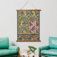 Sage Green Art Nouveau Hoopoe Butterfly Art