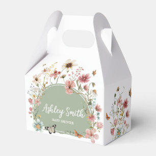 Sage Green Baby Bloom Baby Shower Favor Box