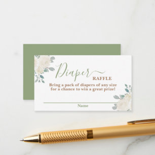 Sage Green Baby Clothes Diaper Carte Raffle
