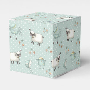 Sage Green Baby Pattern Favor Box