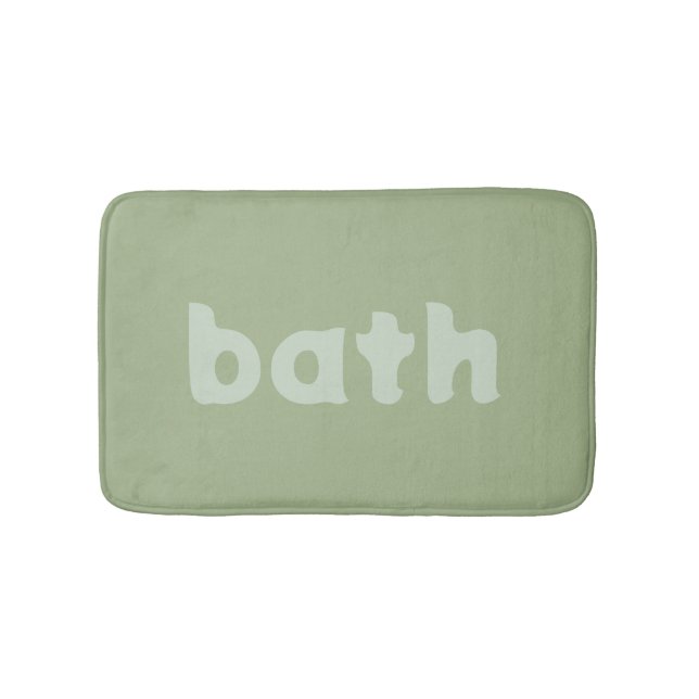 sage green  bath mat (Front)