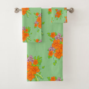 Sage green bathroom towel set,