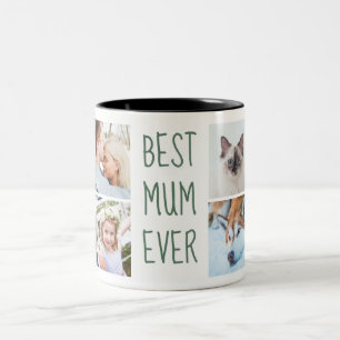 Sage Green   Best Mom Ever Custom Photo Mug