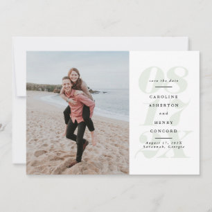 Sage green big day photo save the date