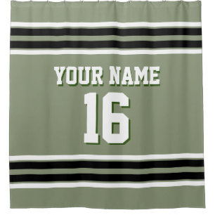 Sage Green Black White Stripes Sports Jersey