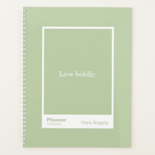 Sage Green Block Quote Large Planner