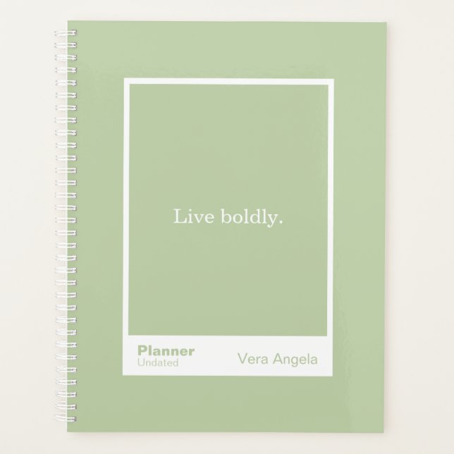 Sage Green Block Quote Large Planner (Front)