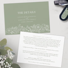 Sage green blossom butterflies wedding details