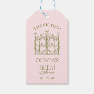Sage Green & Blush Thank You Bridal Shower Gift Tags