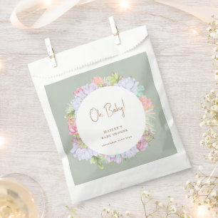 Sage Green Boho Cactus Desert Oh Baby Shower  Favour Bag