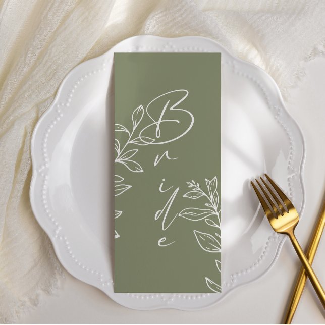 Sage Green Boho Flower Reserved Seating Menu (Creator Uploaded)