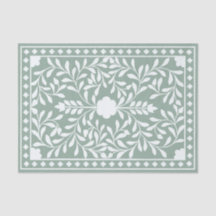 Sage Green Bone Inlay Decoupage Paper